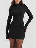 YAHUITE Black Mini Dress