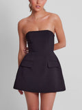 YAHUITE Neckline Ultimate Strapless Dress