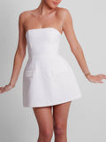 YAHUITE Neckline Ultimate Strapless Dress