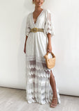 YAHUITE Panama Lace Maxi Dress