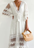 YAHUITE Panama Lace Maxi Dress