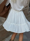 YAHUITE Ruffle Collar Short Dress