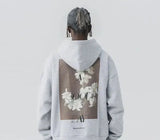 Yahuite Floral Graphic Hoodie with Inspirational Text