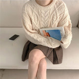 Christmas Gift New 2024 Autumn Winter Women Sweater One Size Knitted Oversize Wild Warm Fashionable Lady Pullovers Short Tops