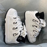 Yahuite 90s fashion men National Fashion Ins Hong Kong Style New Trendy Casual White Shoes Men's and Women's Campus Versatile Couple Lightweight Sports Skate Shoes