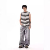 90s streetwear Jeans Men's Spring and Autumn New American Retro Mopping Pants Loose Straight High Street High Street Washed Trousers