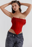 detective vs suspect dress to impress Hot New Solid Color Sexy Pearl Tube Top Sleeveless Fishbone Backless Vest