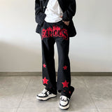 senior jeans New American Retro High Street Patch Embroidered Jeans Ins Street Vibe Style Hip Hop Fried Street Niche Pants