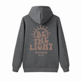 christian apparel Be the Light Hoodie Mahew 5:14 Sweatshirt Bible Drop-Shoulder Sleeve Sweater