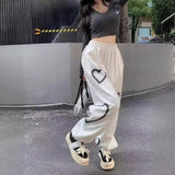 dti outfits Spring and Summer High Waist Sports Pants for Women 2024 New Loose Korean Style BF Lazy Casual Pants Small Ins Fashion