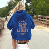 christian apparel Be the Light Hoodie Mahew 5:14 Sweatshirt Bible Drop-Shoulder Sleeve Sweater