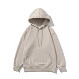 Yahuite Men Woman's Sweatshirts Solid Drop Shoulder Korean Female Hooded Pullovers 2023 Thicken Warm Oversized Hoodies Cotton Tops