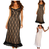 Yahuite Sexy Lace Panelled Sling Dress V Neck Low Cut Temperament Slim Waist Dress For Womens Fall Formal Dress vestidos para mujer