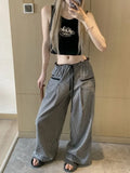 Yahuite Sweet Black Women Plaid Pants Coquette Japanese Style Cute Wide Leg Trousers Harajuku Kawaii Palazzo Pants Vintage Y2k