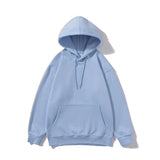 Yahuite Men Woman's Sweatshirts Solid Drop Shoulder Korean Female Hooded Pullovers 2023 Thicken Warm Oversized Hoodies Cotton Tops