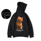 Yahuite Autumn Funny Kawaii Bear Graphic Printed Pullover Hoodies Men Hip Hop Streetwear Pocket Hooded Sweatshirts Y2K Vintage Hoodie