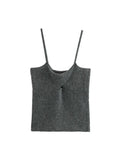 Yahuite Female Linen Blended Sling Irregular Casual Camisole Women Strap Design Solid Fashion 2024 Elegant Ladies Chic Slim Tank Tops