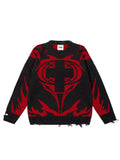 Yahuite Men's Sweater Winter Pullover Knitwear Oversized Gothic Long Sleeve Tops Korean Graphic Streetwear Y2k Vintage Jumper Clothing