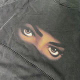 Yahuite  Michael Joseph Jackson Eyes Printed Streetwear Vintage Pullover Loose Oversized Sweatshirt Casual Hoodies For Men