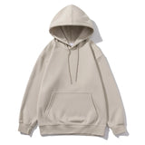 Yahuite Men Woman's Sweatshirts Solid Drop Shoulder Korean Female Hooded Pullovers 2023 Thicken Warm Oversized Hoodies Cotton Tops