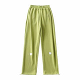 Kukombo - Womens 100%Cotton Straight Pants