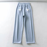 Kukombo - Womens 100%Cotton Straight Pants